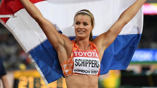 ♦ الهولندية Dafne Schippers بطلة العالم في سباق جري 200 متر 