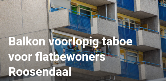 منع السكان من الاقتراب من الشرفات في الشقق السكنية في روزندال