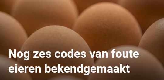 أعلنت هيئة السلامة عن ستة رموز ( أكواد ) جديدة للبيض الملوث بالفبرونيل