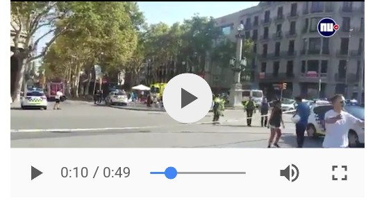 باص يدهس المشاة منذ قليل في برشلونة