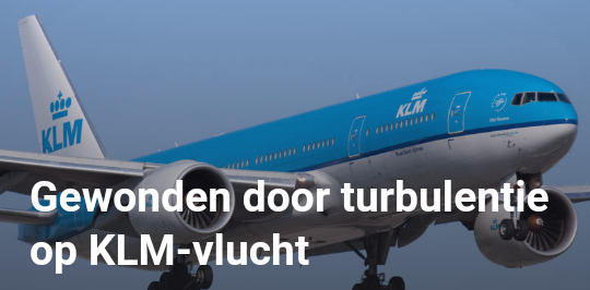 جرحى بسبب الاضطرابات في الرحلة على طيارة KLM
