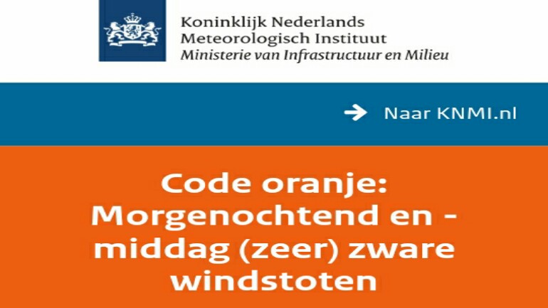 عاصفة شديدة غدا الأربعاء ، الكود التحذيري البرتقالي