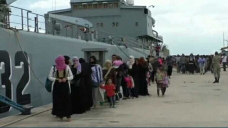 خفرالسواحل الليبي ينقذ مهاجرين بالتعاون مع ايطاليا
