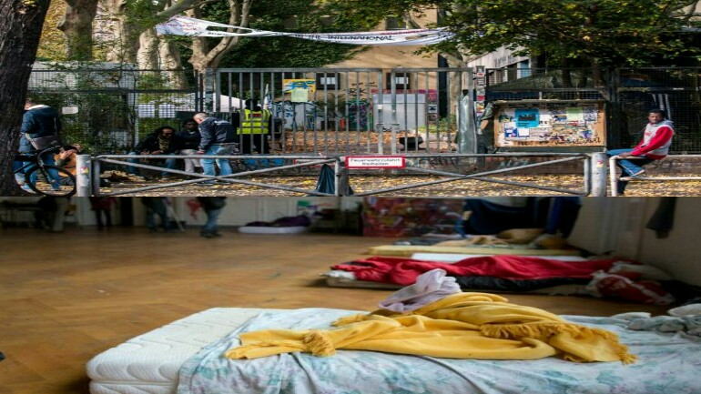 اخلاء مدرسة يحتلها مشردين ولاجئين مرفوضين في برلين