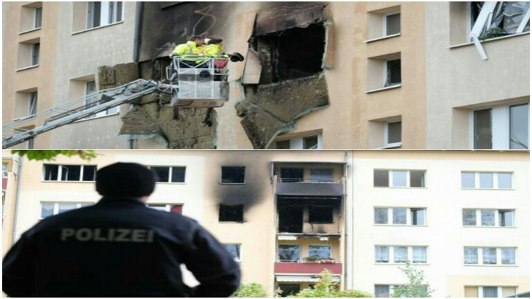 انفجار شقةبألمانياوامرأةتلقي نفسهامن الطابق الرابع