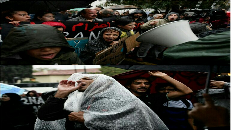 اعتصام ومظاهرة أمام السفارة الألمانية بأثينا للمطالبة بسرعة لم الشمل