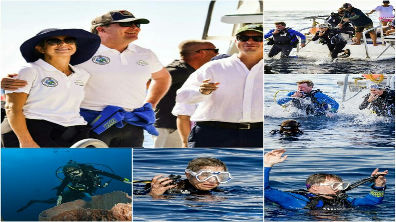 فيديو : الملك والملكة في رحلة الغوص بأعماق البحر الكاريبي في جزيرة Saba 