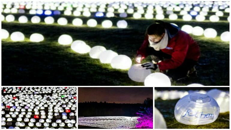 اضاءة ألاف الفوانيس مساء البارحة ضد مرض السرطان في خيلديرلاند