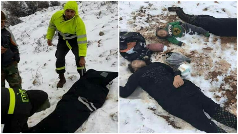 قضاء 10 لاجئين سوريين بينهم أطفال - بالعاصفة الثلجية في البقاع اللبناني