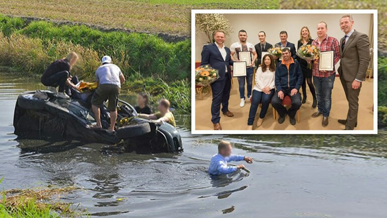 منح ستة أشخاص ميداليات البطولة لانقاذهم زوجين من الغرق بشمال هولندا