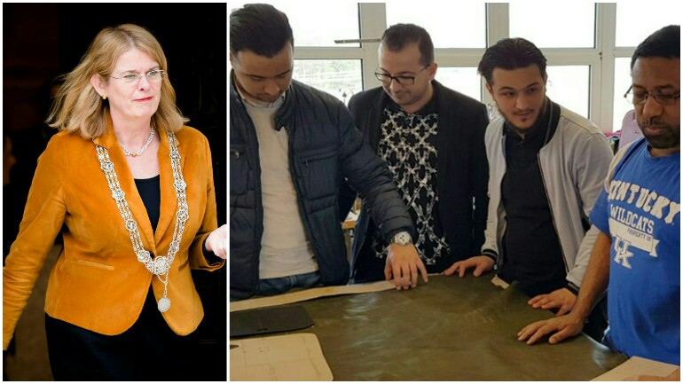 مبادرين من Den Haag يصنعون قصيدة و حقيبة جديدة للعمدة بولين عوضا عن التي سرقت