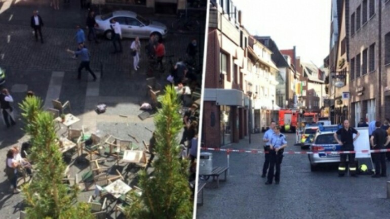 ثلاثة قتلى وعشرون جريح - حافلة تدهس الناس أمام مقهى في مونستر بألمانيا