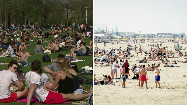الحرارة وصلت الى 30 درجة تقريبا - كيف استمتع الناس في هولندا بهذا اليوم الحار 
