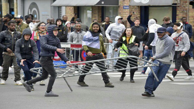 أعمال شغب بعد مظاهرة احتجاجية ضد وحشية الشرطة في بلجيكا