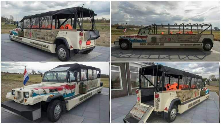 سيارة جيب برمائية تحمل عشرة ركاب للبيع بشمال هولندا - بسعر 195،000 € فقط !