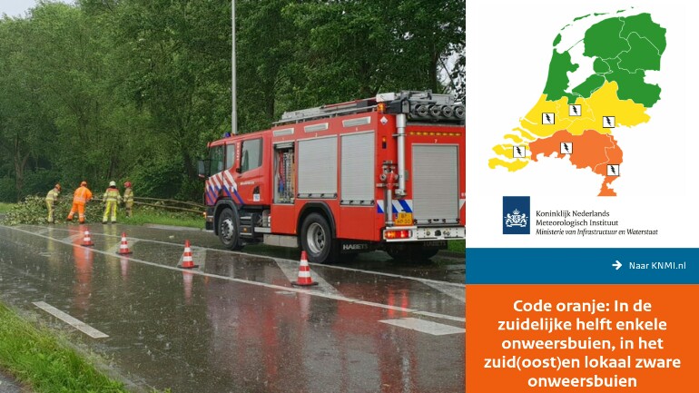 الكود التحذيري البرتقالي في ليمبورخ وبربانت بسبب العواصف الرعدية وزخات البرد الثقيلة