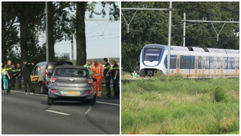 رجل يسرق سيارة امرأة ثم يرتكب عدة حوادث وفي النهاية ينتحر دهسا بالقطار