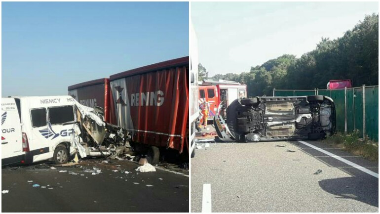 حادثين كبيرين على نفس الطريق A4 أحدهما تسعة جرحى و الأخر شخص فارق الحياة