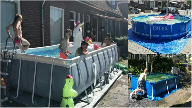 سكان مدينة ديفينتر يعاندون البلدية وشركة السكن ويبنون مسابح أمام منازلهم