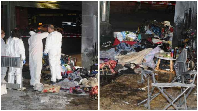 اشعال النيران بجسدي اثنين من المشردين في محطة قطار برلين