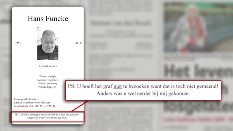 نعي غريب لمتوفى تم نشره صباح اليوم - لا تزور قبري !!