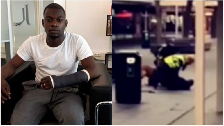 تعرض للاعتقال و 13 عضة من كلب الشرطة وذراع مكسورة وبالنهاية تبين أنه الشخص الخطأ