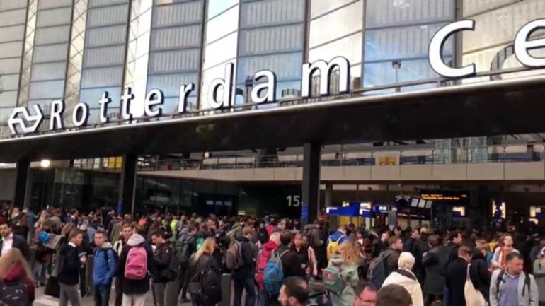 إخلاء محطة روتردام المركزية صباح اليوم بسبب إنذار كاذب