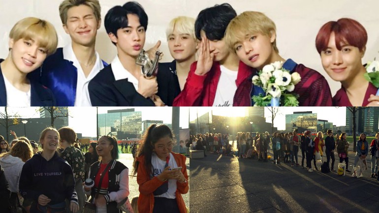 نوم في الشارع وطوابير انتظار حتى كيلومتر لحضور حفل فرقة BTS الكورية الجنوبية في أمستردام