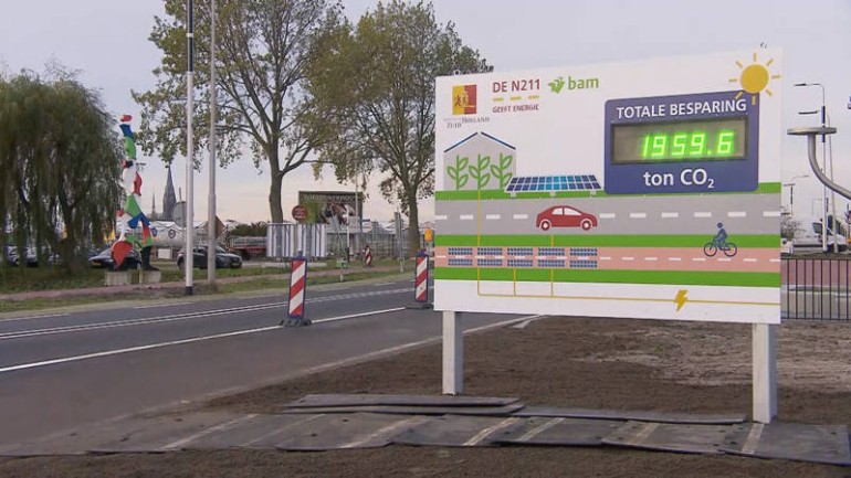 في Den Haag تم اليوم إفتتاح أول طريق "صحي" في هولندا - يحد من انبعاثات ثاني أكسيد الكربون 