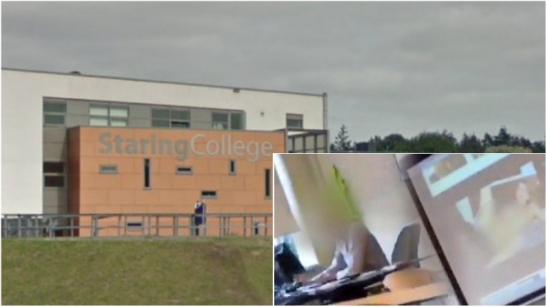 مدرس في مدرسة ثانوية في خيلديرلاند يشاهد أفلام اباحية أثناء الدرس