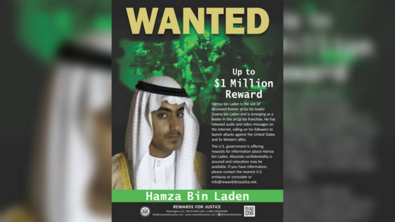 الولايات المتحدة الأمريكية تعرض مكافأة ضخمة لمن يساعدها في القبض على حمزة بن لادن
