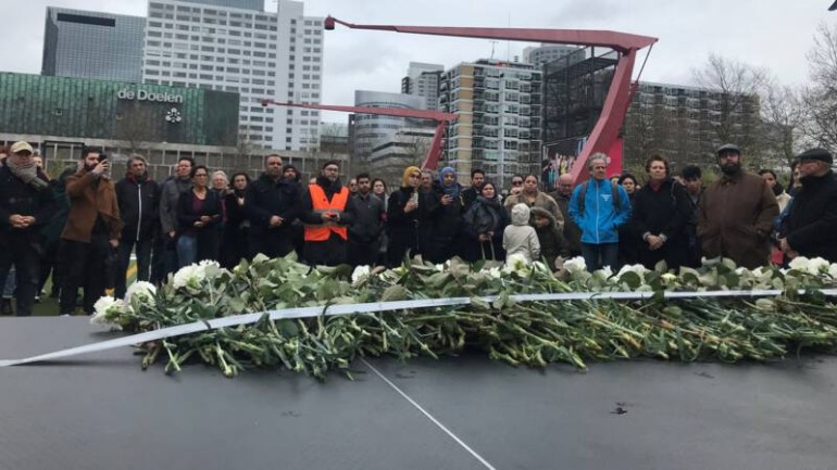 حزب NIDA الإسلامي في روتردام ينظم وقفة تضامنية مع ضحايا الهجوم الإرهابي في نيوزيلندا