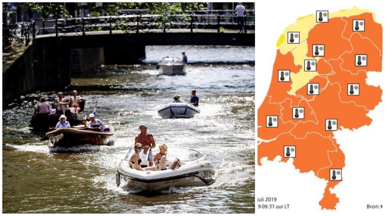 الأرصاد الجوية الهولندية تعلن الكود التحذيري البرتقالي وسريان خطة الحرارة الوطنية
