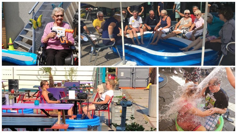 معارك مائية وتوزيع المثلجات مجانا وأحواض المياه في المقاهي والشوارع: هكذا يواجه الناس موجة الحر في هولندا