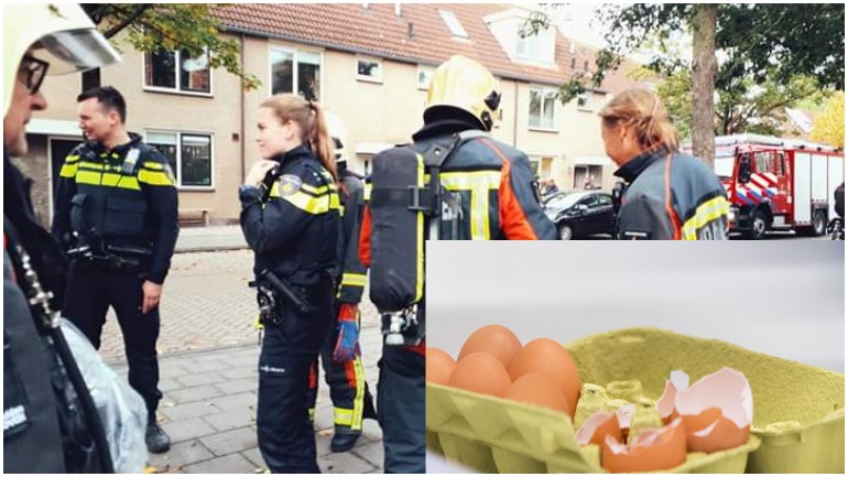 حضور الإطفاء والشرطة إلى منزل في أوتريخت بسبب بيضة فاسدة