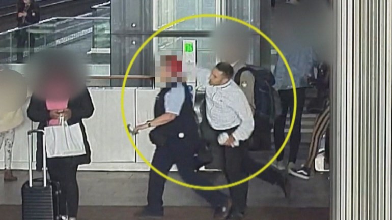 الشرطة تبحث عن راكب بالأسود اعتدى بالضرب على مفتشة القطار في محطة بريدا
