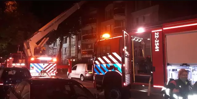 حريق ضخم في مجمع سكني بروتردام !!