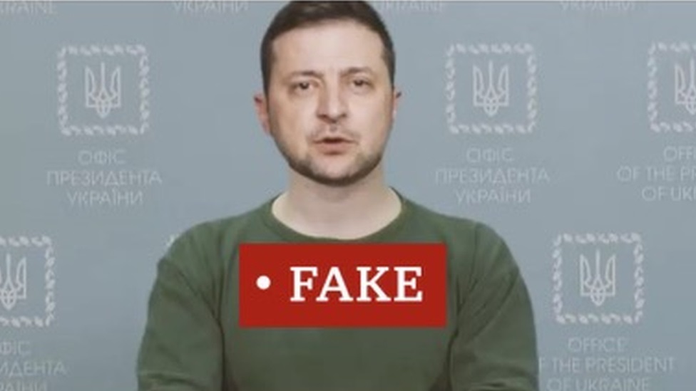 فيديو للرئيس الاوكراني يدعو فيه الشعب الاوكراني الى الاستسلام  